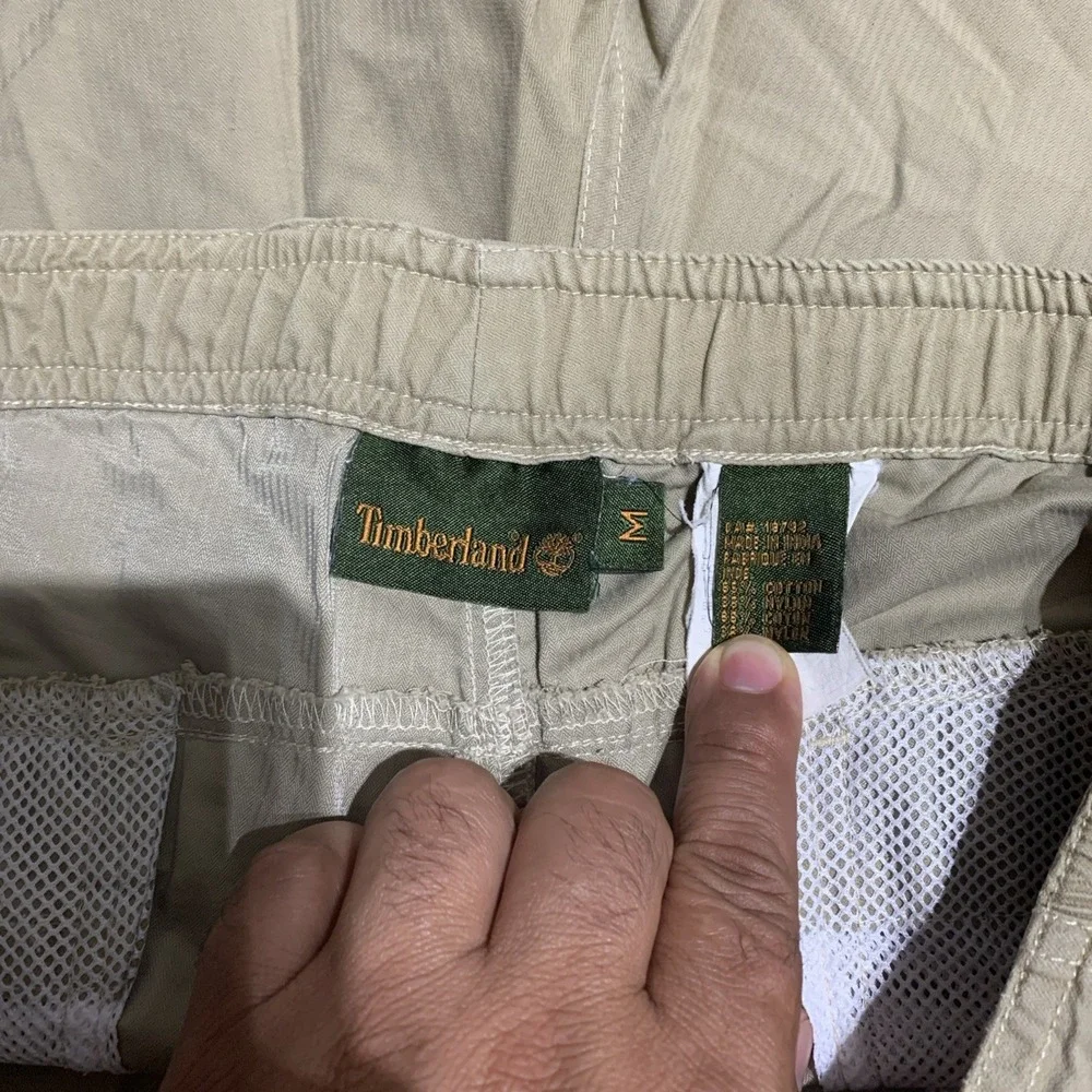 Timberland Men's Size M/10 Inseam Flat‎ Front  British Khaki Chino Shorts
